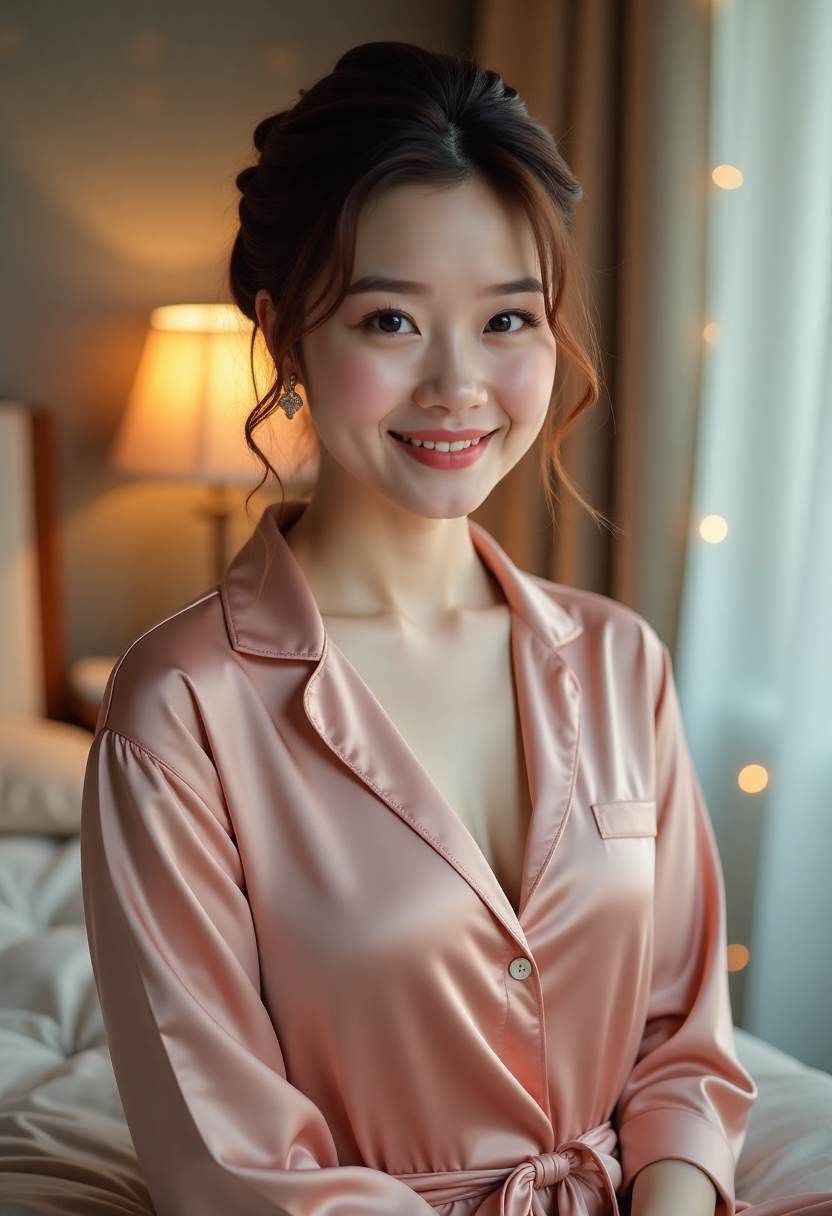 雨夜公寓窗前的两个人影
